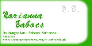 marianna babocs business card